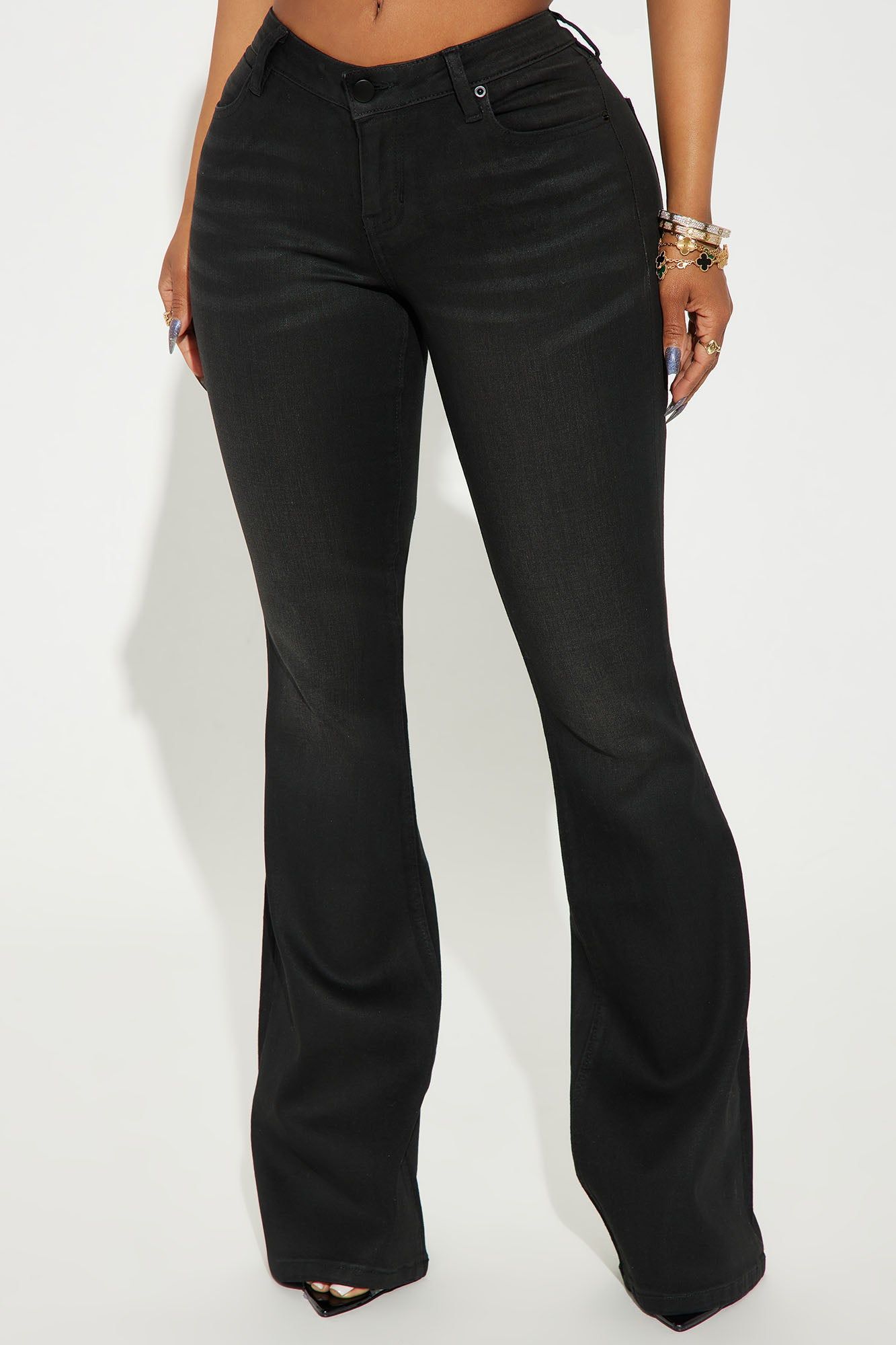 Lawless Low Rise Coated Bootcut Jeans - Black sold by Fashion Nova product image thumbnail 2