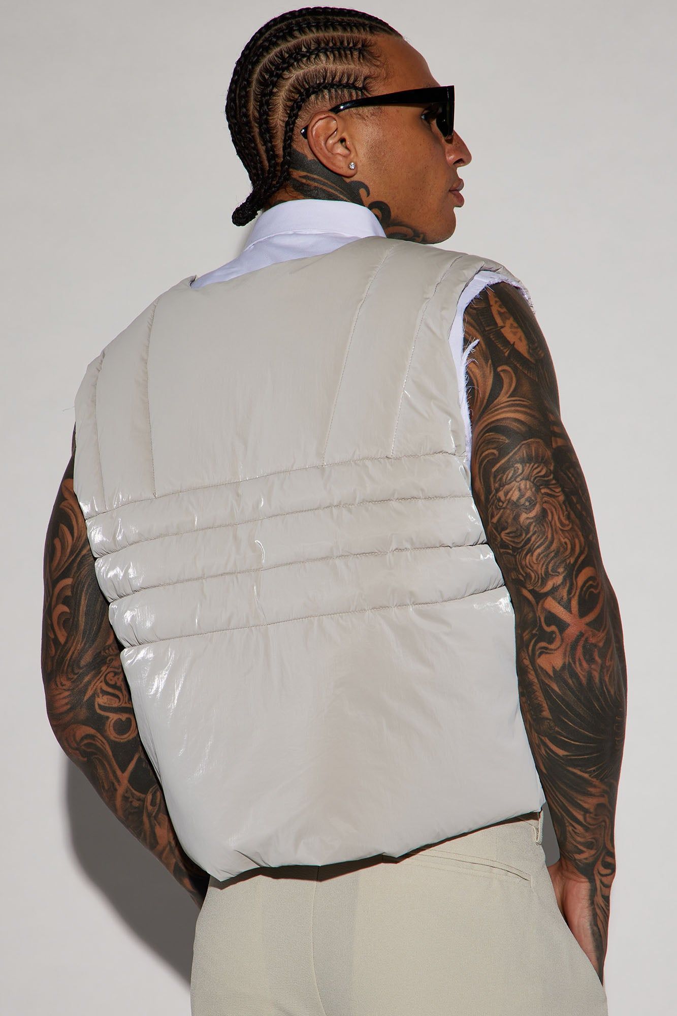 Avalon Cropped Tactical Padded Vest - Grey sold by Fashion Nova product image thumbnail 5