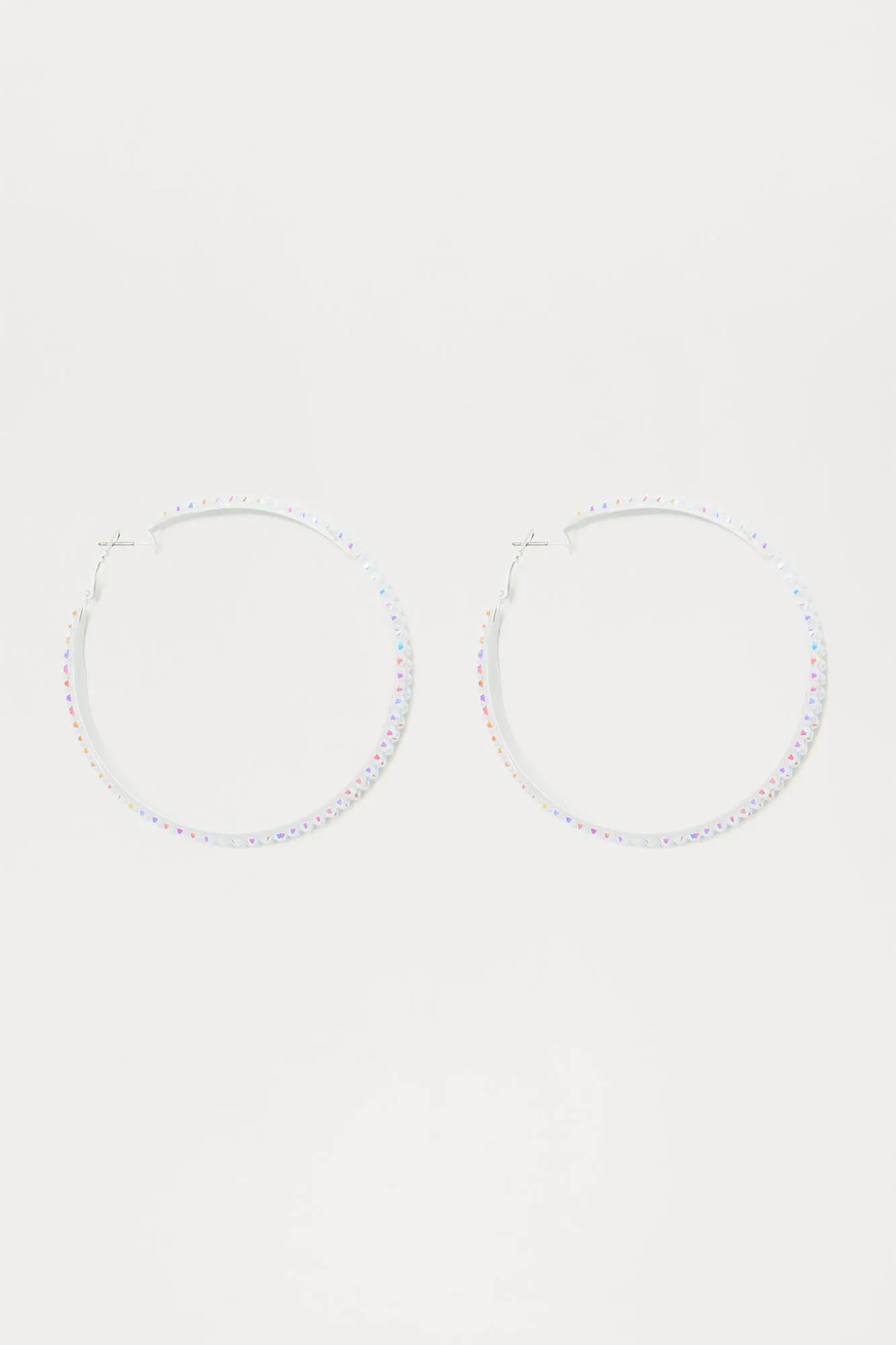 Got Plans Tonight Hoop Earrings - White sold by Fashion Nova product image thumbnail 3