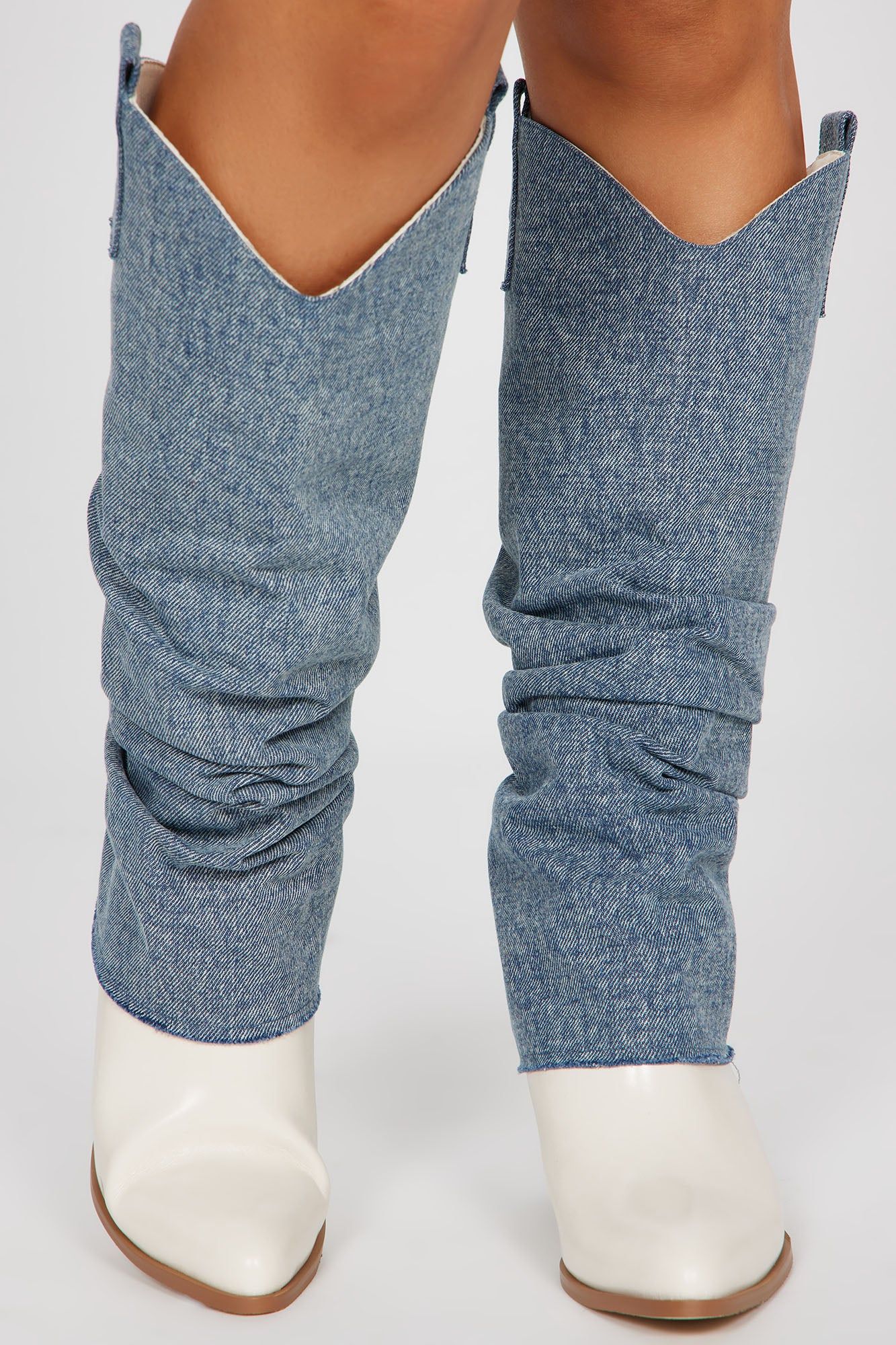 Coolest In The Streets Knee High Boots - Dark Denim sold by Fashion Nova product image thumbnail 3