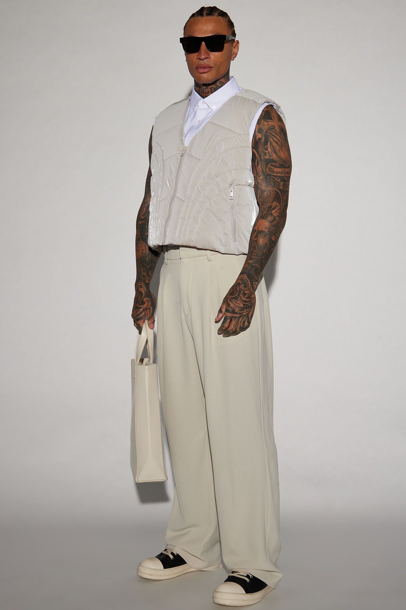 Avalon Cropped Tactical Padded Vest - Grey sold by Fashion Nova product image thumbnail 2