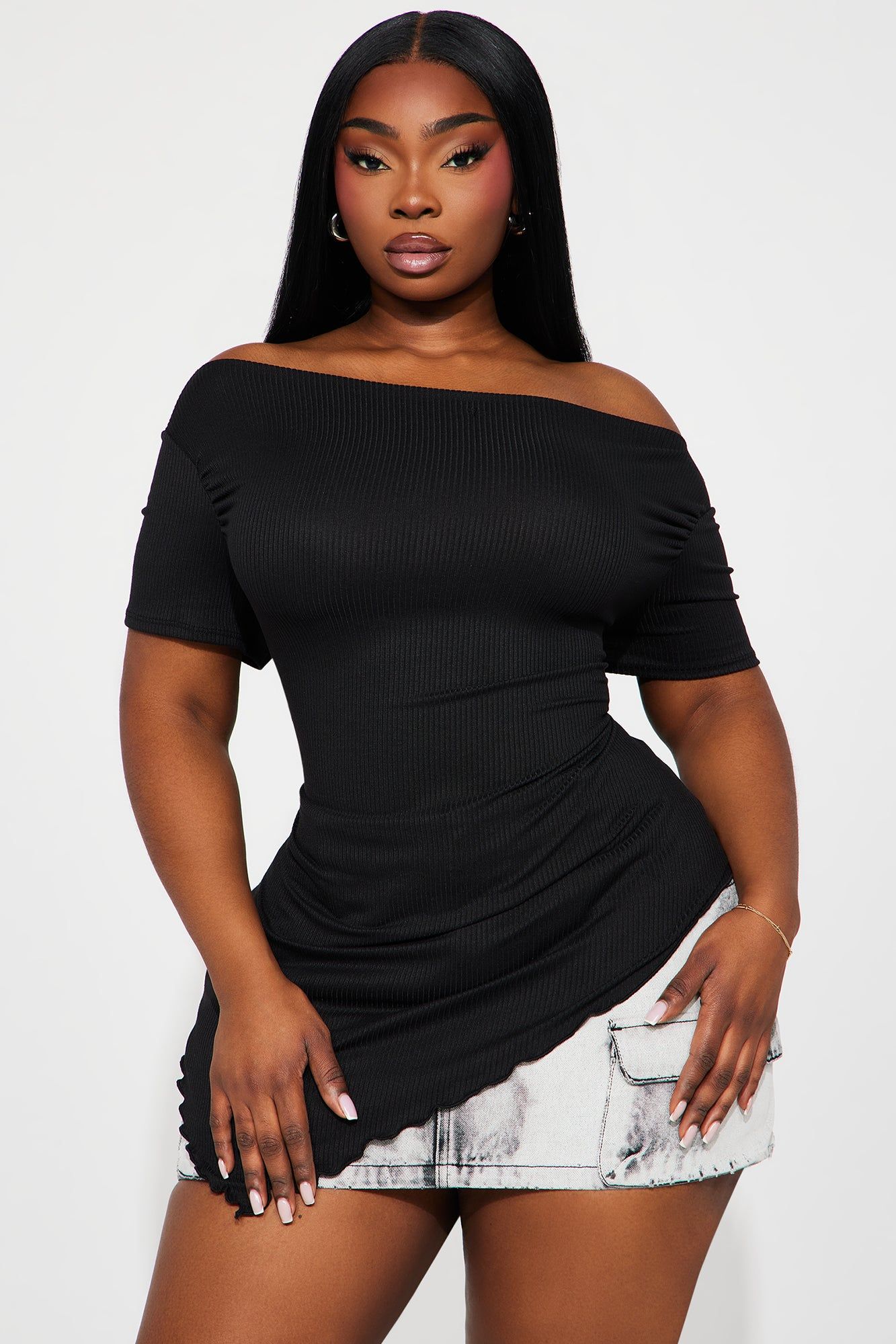 Amar Ribbed Top - Black sold by Fashion Nova product image thumbnail 4