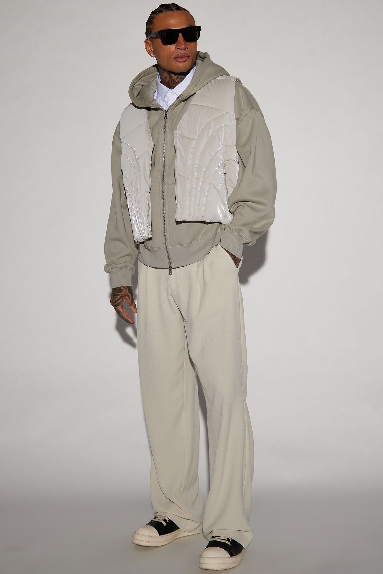 Avalon Cropped Tactical Padded Vest - Grey sold by Fashion Nova product image thumbnail 3