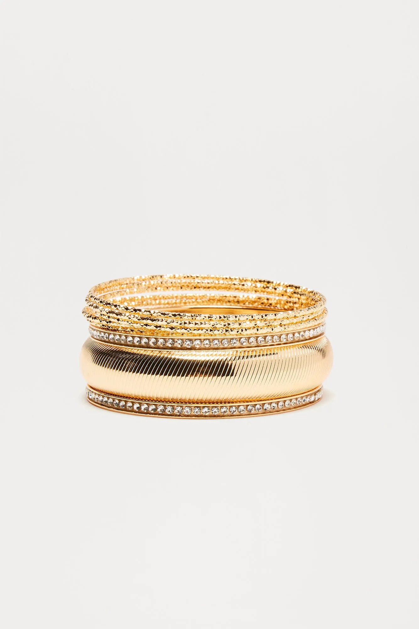 Rule The Runway 6 Piece Bangle Set - Gold sold by Fashion Nova product image thumbnail 3