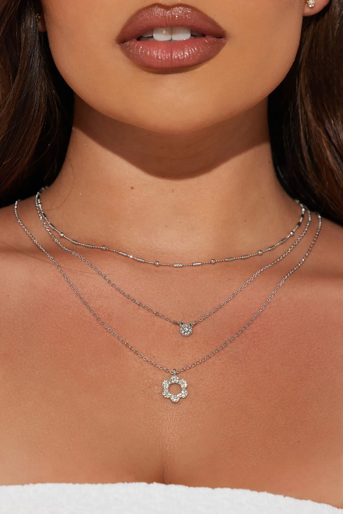 Flower Girl Era Necklace - Silver sold by Fashion Nova