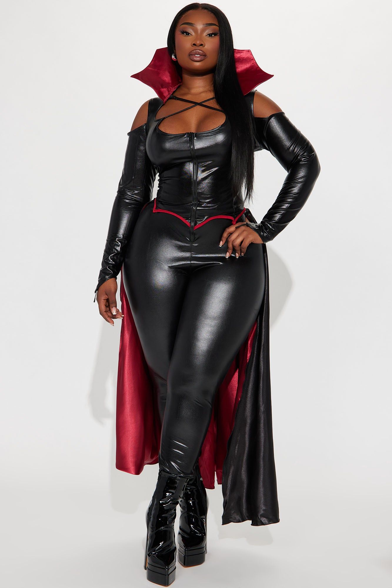 Vampire Of Your Dreams 1 Piece Costume Set - Black/Red sold by Fashion Nova product image thumbnail 5