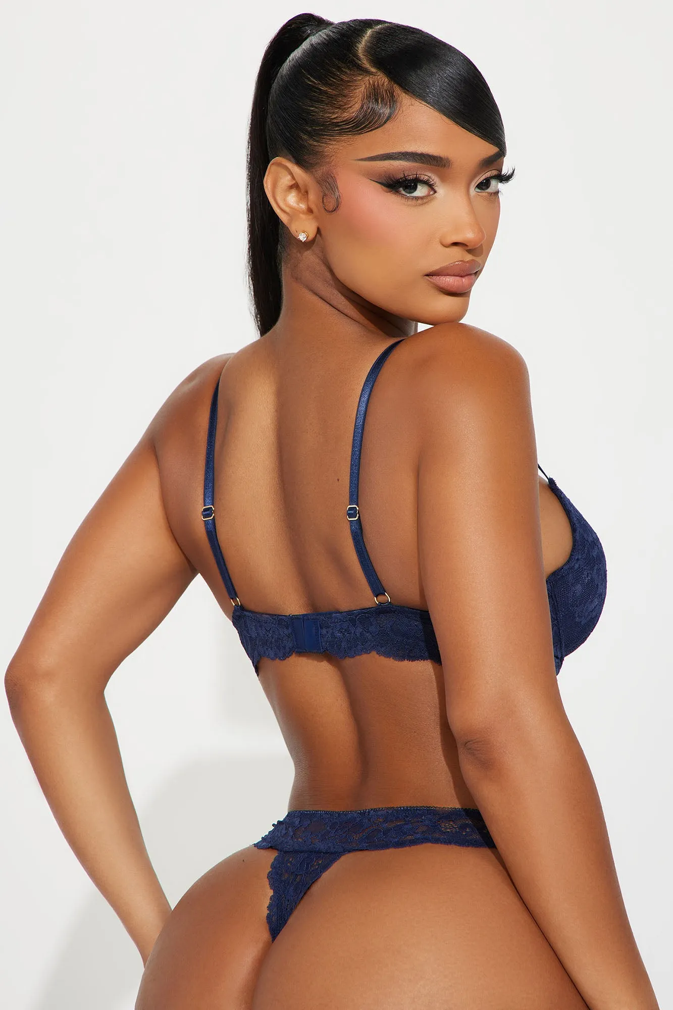 Nova Lace Push Up Bra - Navy sold by Fashion Nova product image thumbnail 3