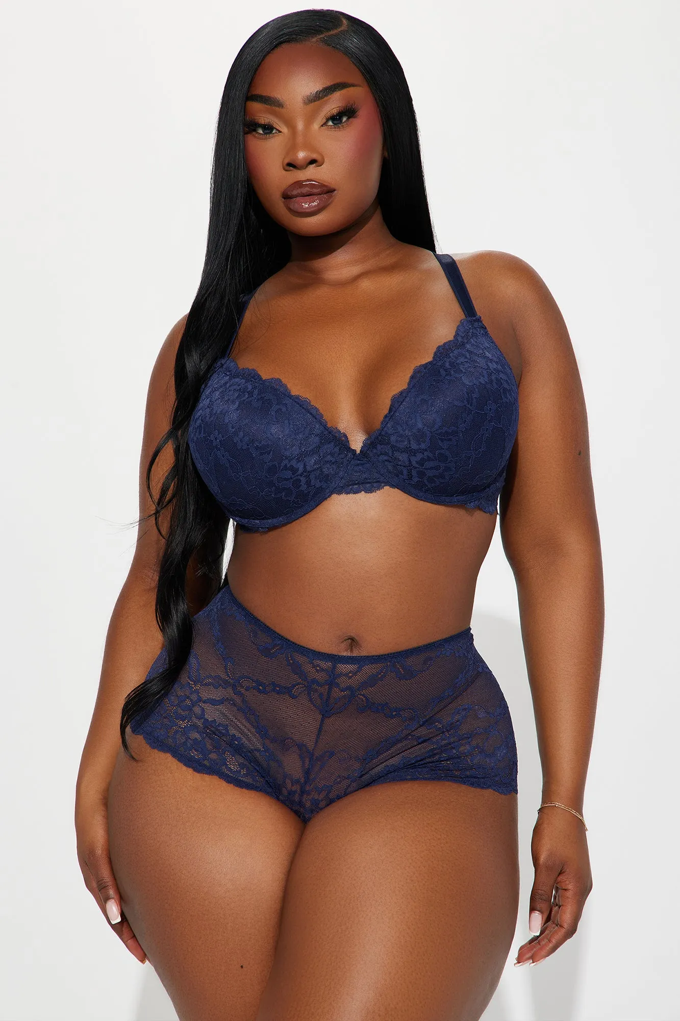 Nova Lace Push Up Bra - Navy sold by Fashion Nova product image thumbnail 5