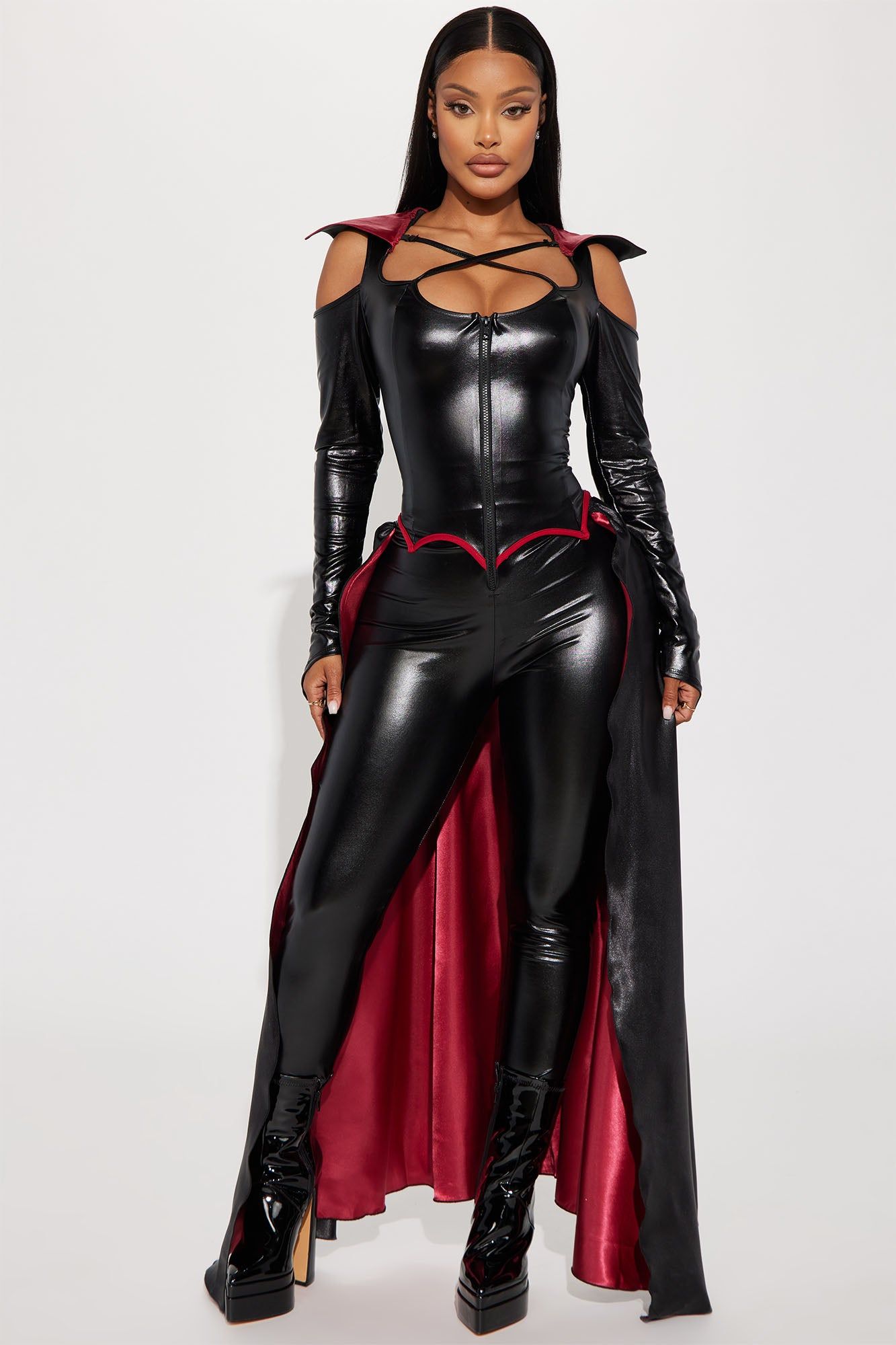Vampire Of Your Dreams 1 Piece Costume Set - Black/Red sold by Fashion Nova