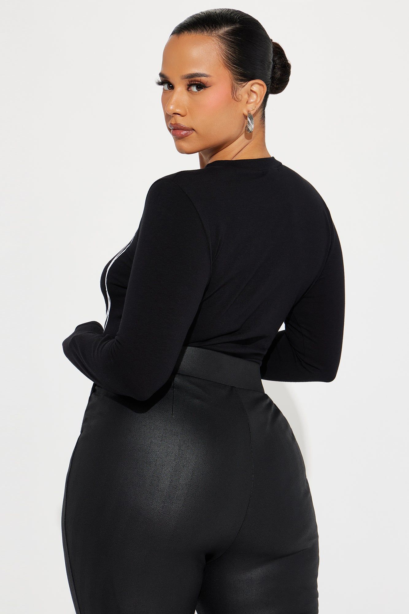 Too Much For You Long Sleeve Bodysuit - Black sold by Fashion Nova product image thumbnail 8