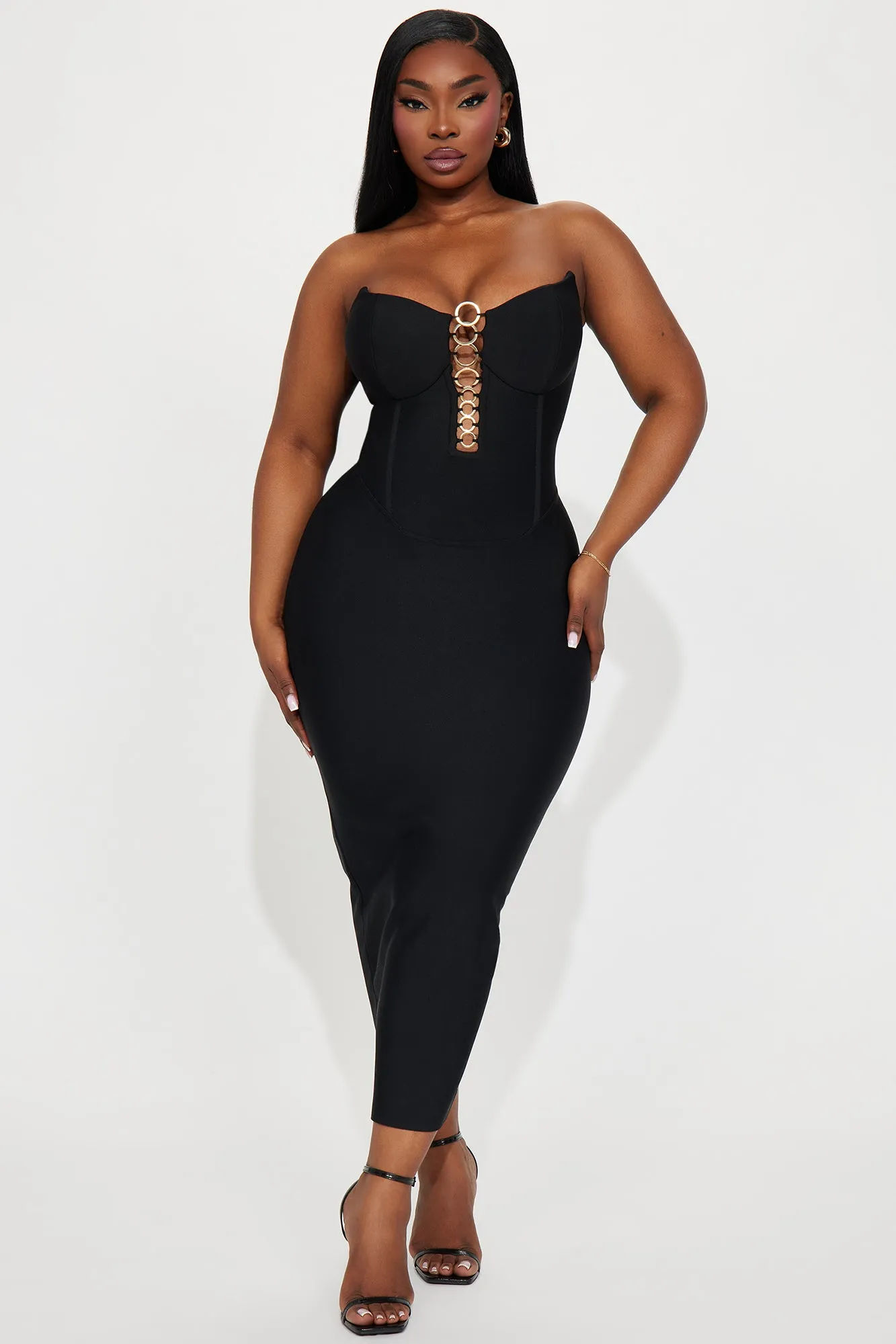 Only The Best Bandage Midi Dress - Black sold by Fashion Nova product image thumbnail 4