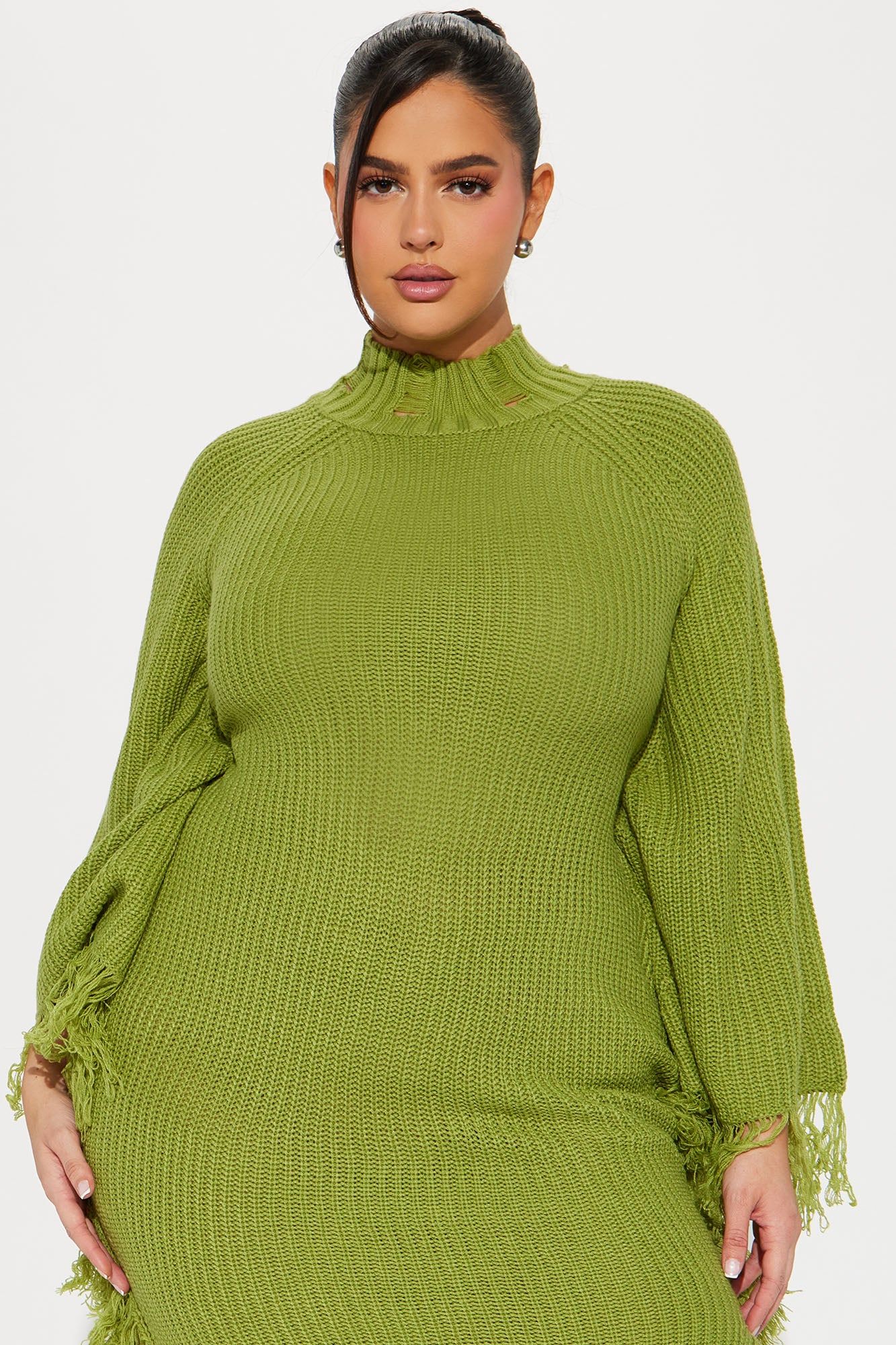 Venae Sweater Maxi Dress - Chartreuse sold by Fashion Nova product image thumbnail 5