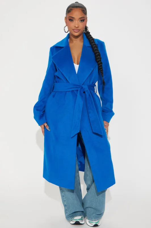 Camile Trench Coat - CobaltBlue sold by Fashion Nova
