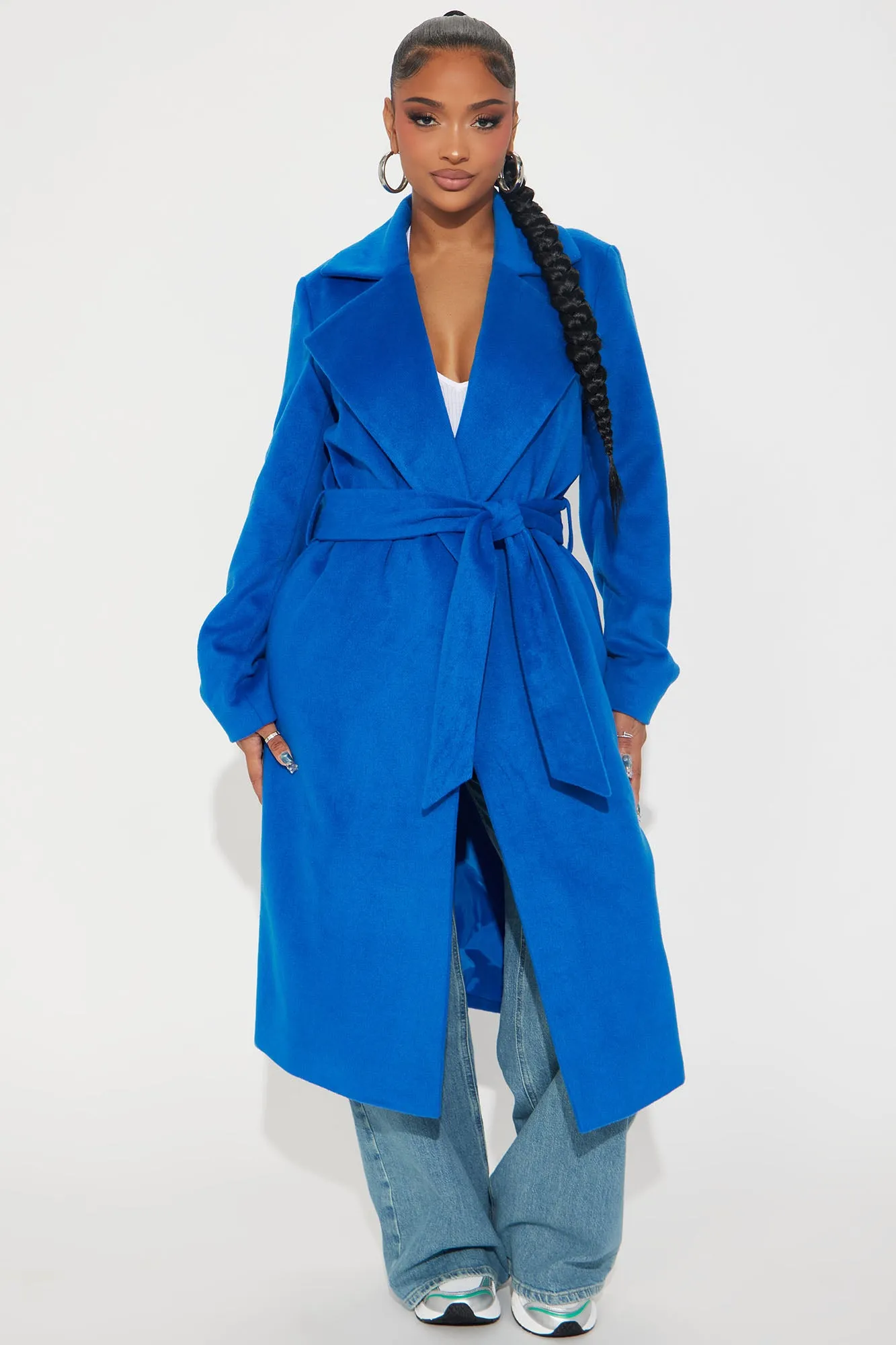 Camile Trench Coat - CobaltBlue sold by Fashion Nova