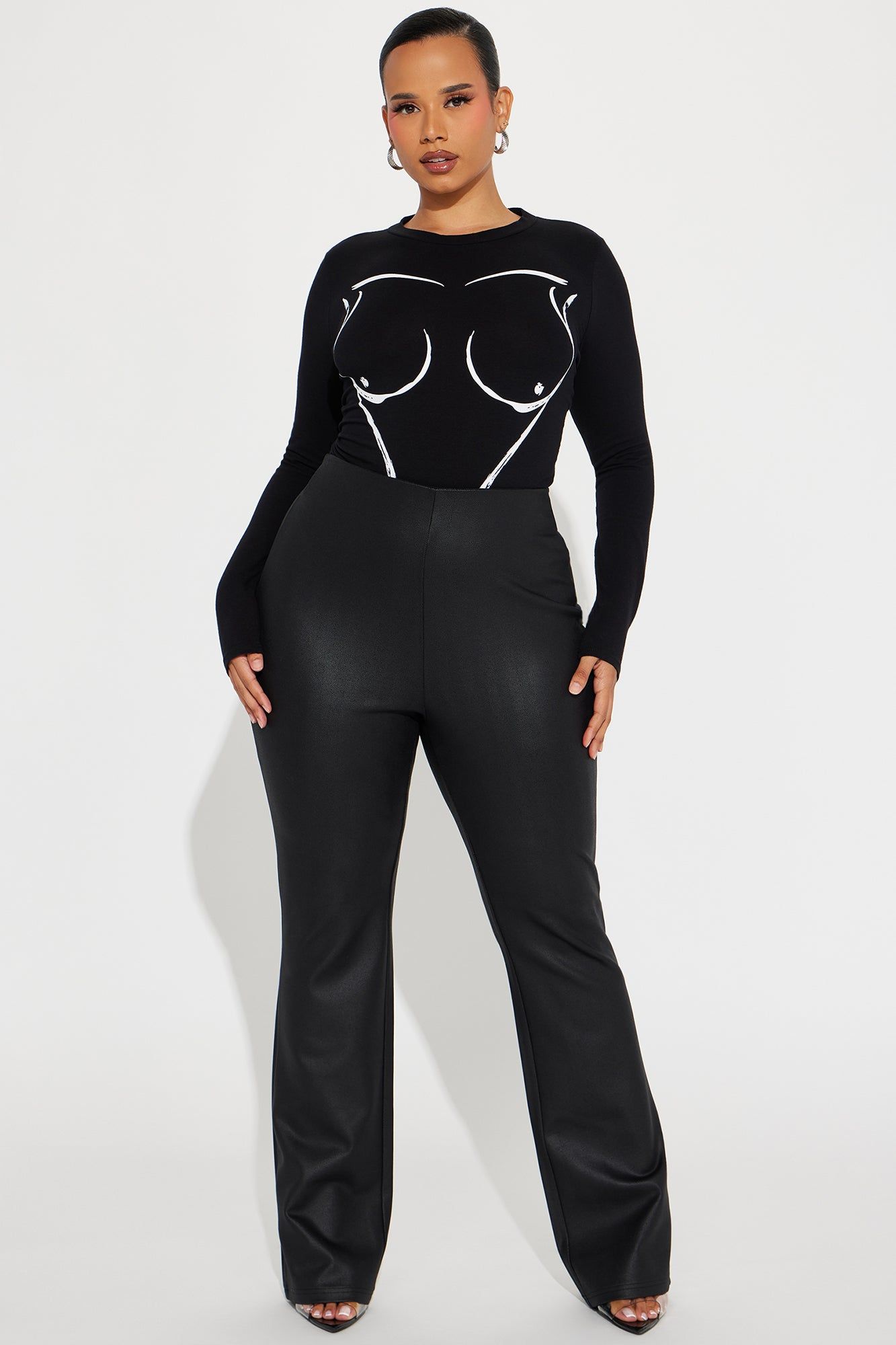Too Much For You Long Sleeve Bodysuit - Black sold by Fashion Nova product image thumbnail 6