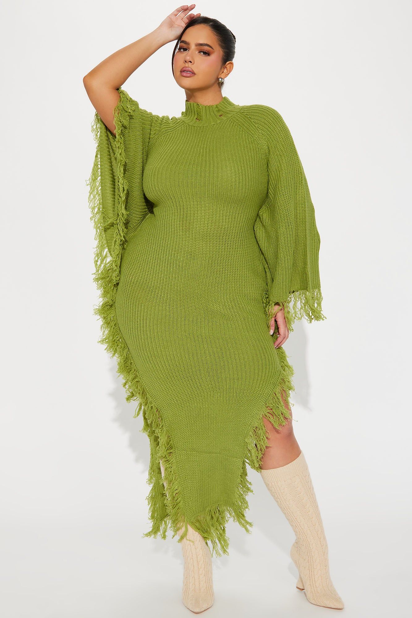Venae Sweater Maxi Dress - Chartreuse sold by Fashion Nova product image thumbnail 4