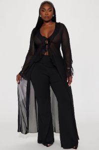 Just Like Magic Mesh Jumpsuit - Black sold by Fashion Nova