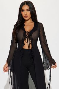 Just Like Magic Mesh Jumpsuit - Black sold by Fashion Nova