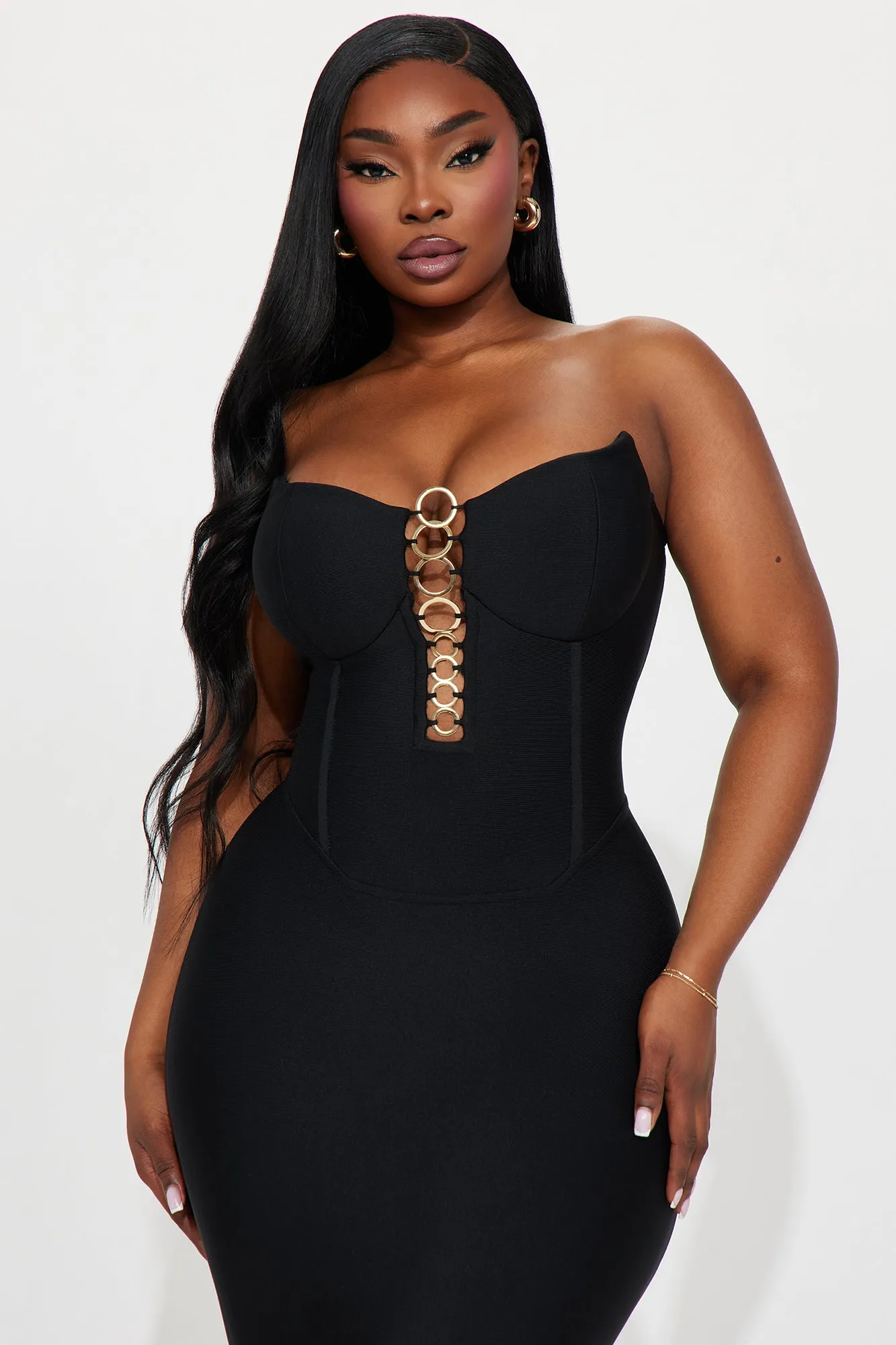 Only The Best Bandage Midi Dress - Black sold by Fashion Nova product image thumbnail 5