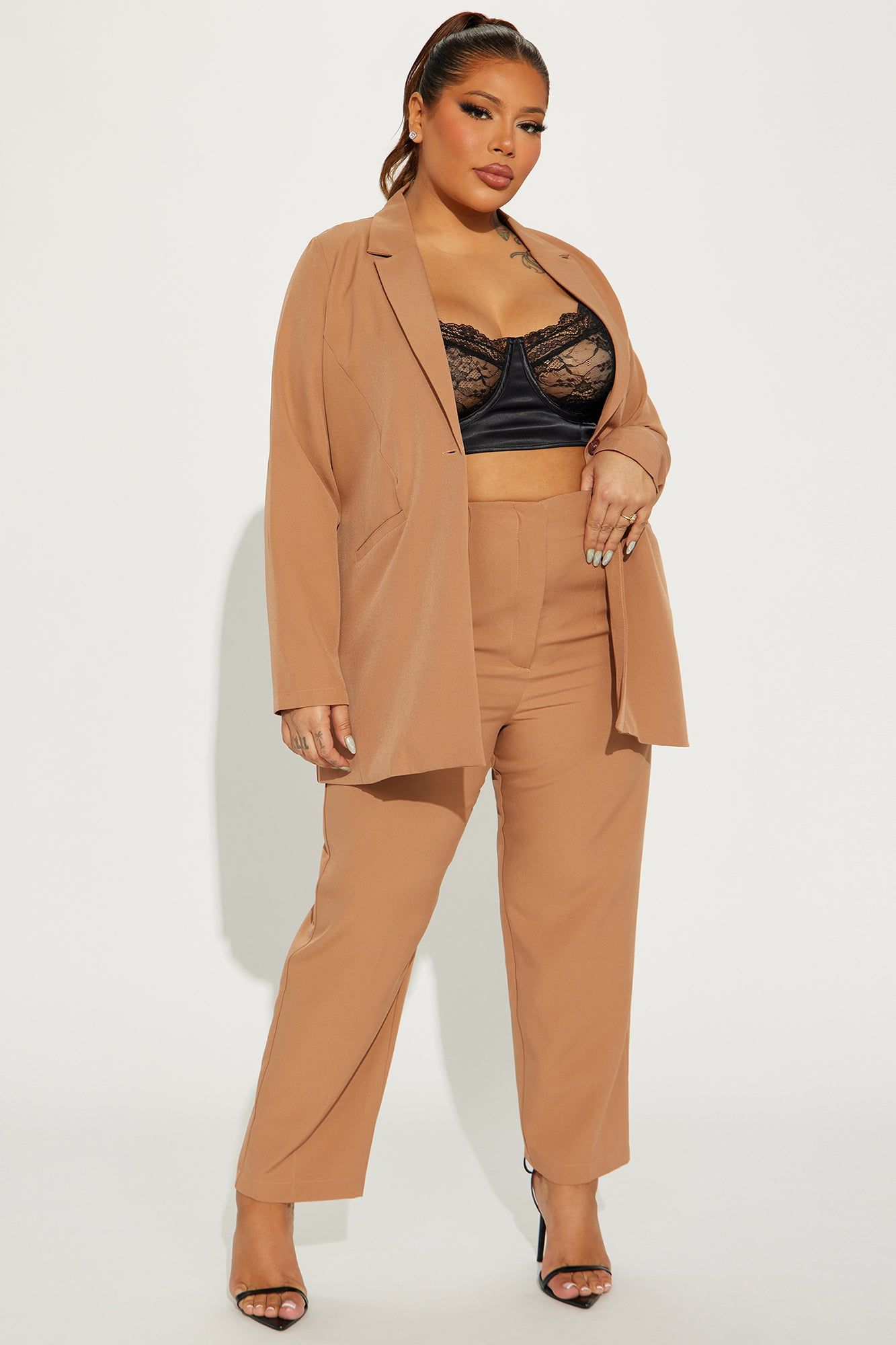 Keep You Guessing Blazer Pant Set - Taupe sold by Fashion Nova product image thumbnail 4