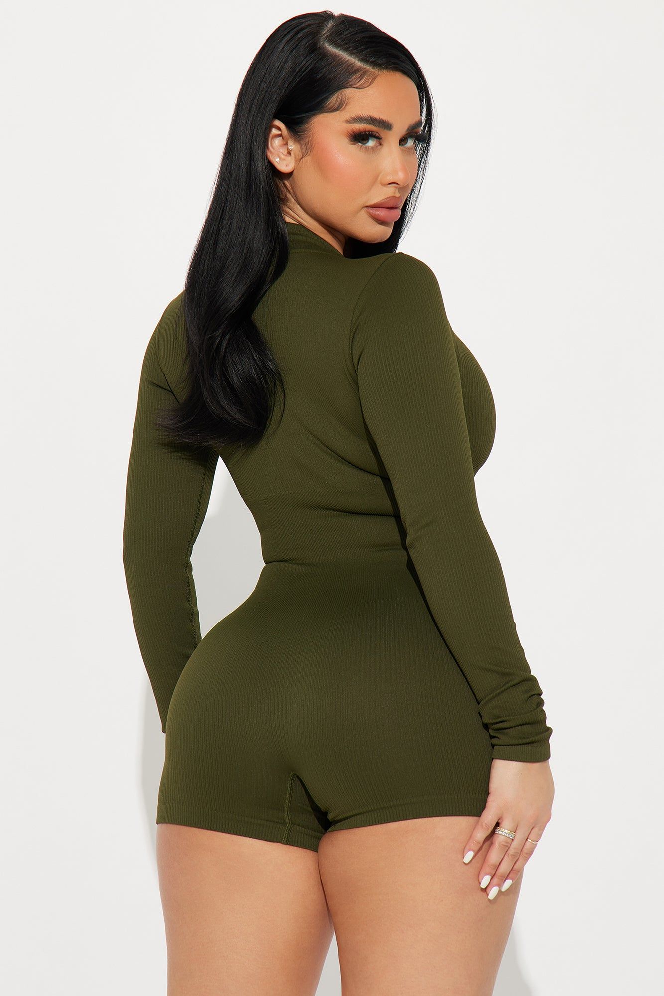 Smooth Body Active Romper - Olive sold by Fashion Nova product image thumbnail 3