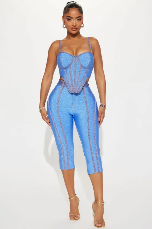 Rio Nights Bandage Pant Set - Blue sold by Fashion Nova