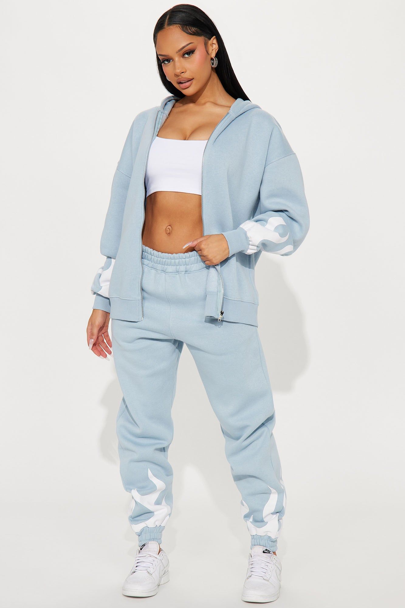 Hot Desire Jogger Set - Light Blue sold by Fashion Nova