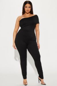 Catch A Ride Jumpsuit  - Black sold by Fashion Nova