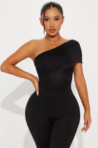 Catch A Ride Jumpsuit  - Black sold by Fashion Nova