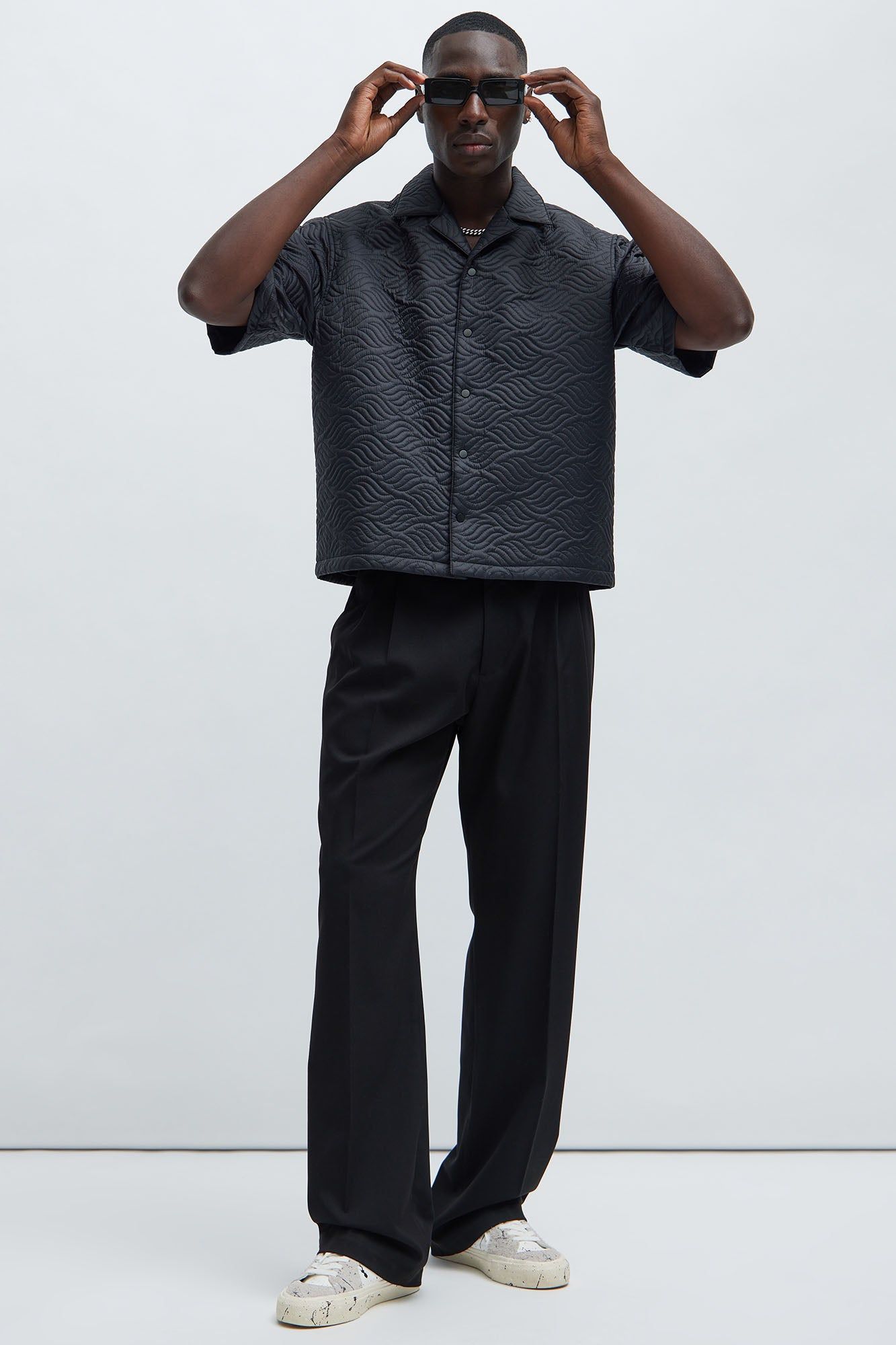 Java Quilted Nylon Shirt - Black sold by Fashion Nova product image thumbnail 2