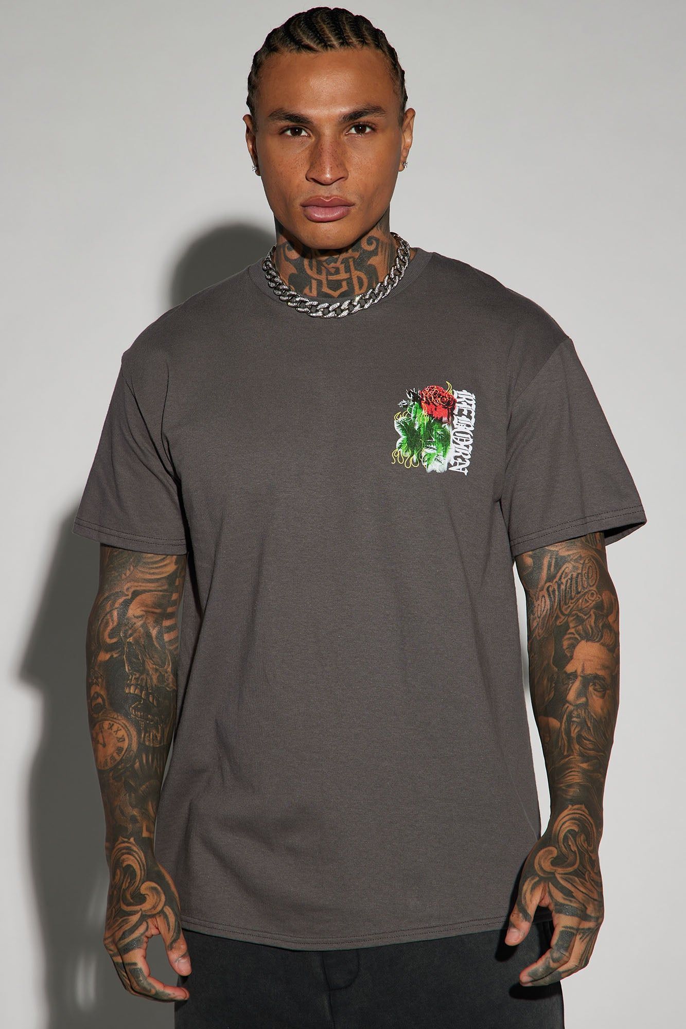 Every Day New Short Sleeve Tee - Charcoal sold by Fashion Nova