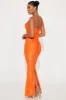 Georgina Lace Maxi Dress - Orange sold by Fashion Nova