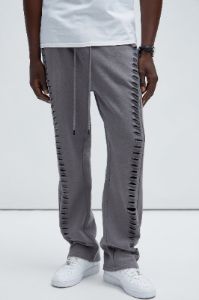 Slash It Tyson Straight Sweatpants - Charcoal sold by Fashion Nova