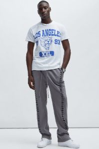 Slash It Tyson Straight Sweatpants - Charcoal sold by Fashion Nova