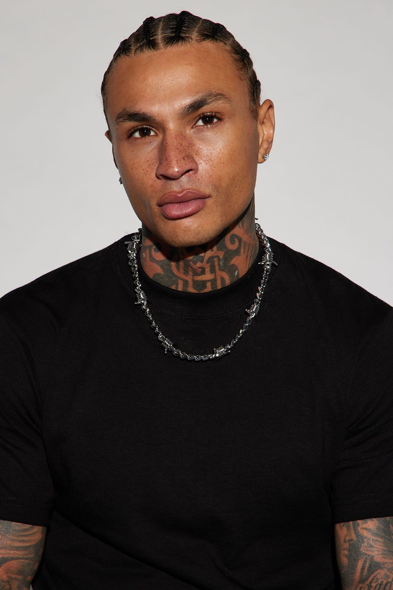 Barbed Wire Cuban Chain Necklace - Silver sold by Fashion Nova product image thumbnail 2