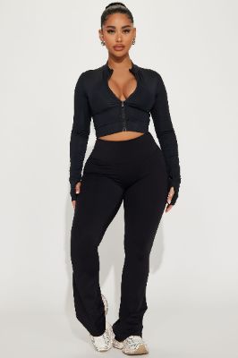 Nyma Ruched Yoga Pant - Black sold by Fashion Nova