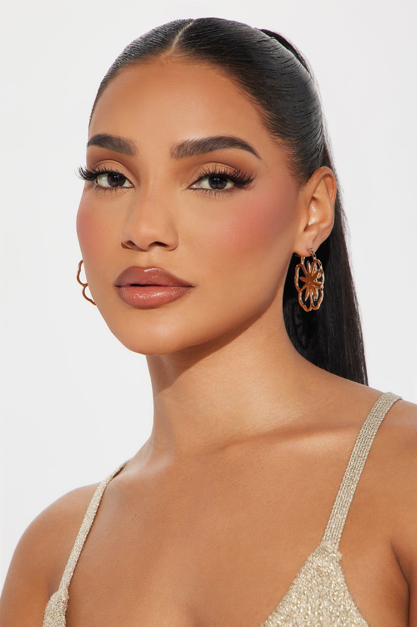 Pretty To Look At Floral Earrings - Gold sold by Fashion Nova product image thumbnail 3