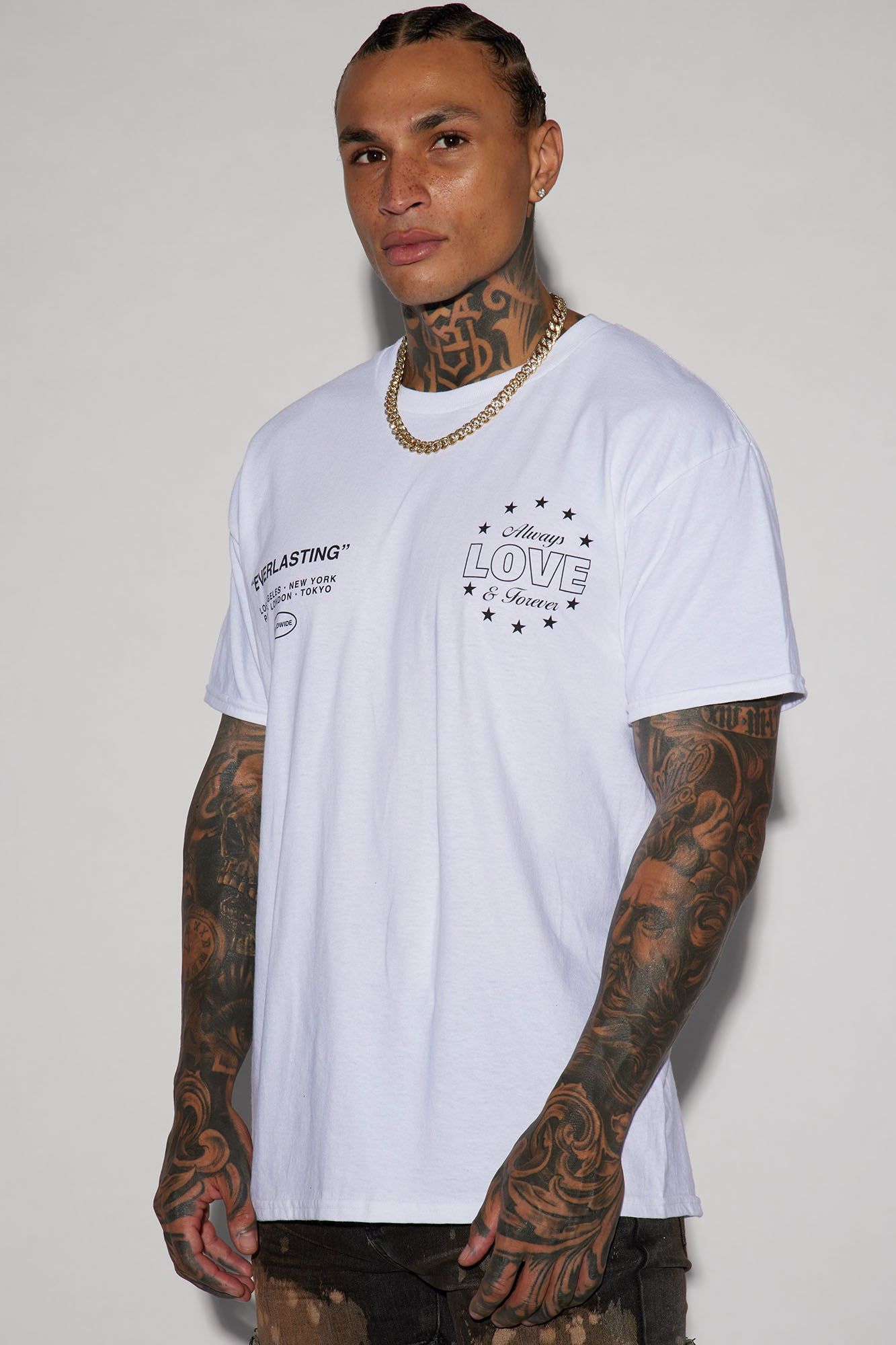 Always And Forever Short Sleeve Tee - White sold by Fashion Nova