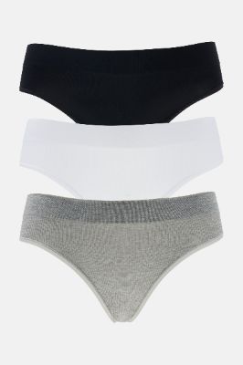 Feeling Brand New Hipster 3 Pack Panties - Black/combo sold by Fashion Nova