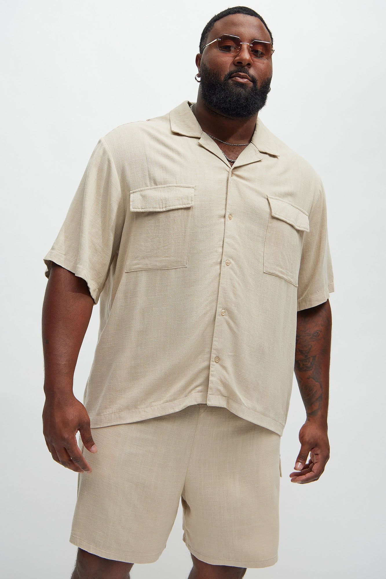 Ashford Linen Shirt - Tan sold by Fashion Nova product image thumbnail 4