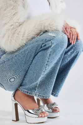 Embrace It Embellished Heels - Silver sold by Fashion Nova