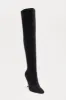 Leave The Drama Thigh High Boots - Black sold by Fashion Nova