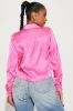 Kathy Satin Shirt - Hot Pink sold by Fashion Nova