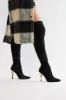 Leave The Drama Thigh High Boots - Black sold by Fashion Nova