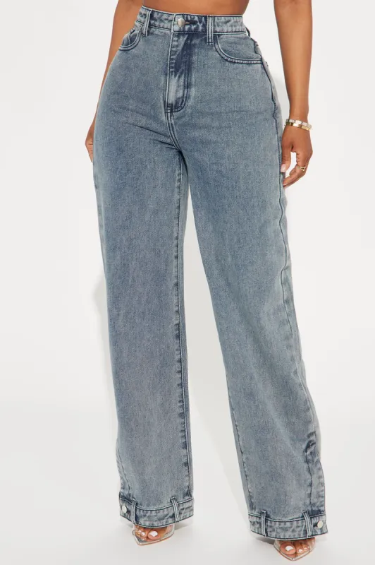 Got Your Mind Racing Straight Leg Jeans - Grey sold by Fashion Nova