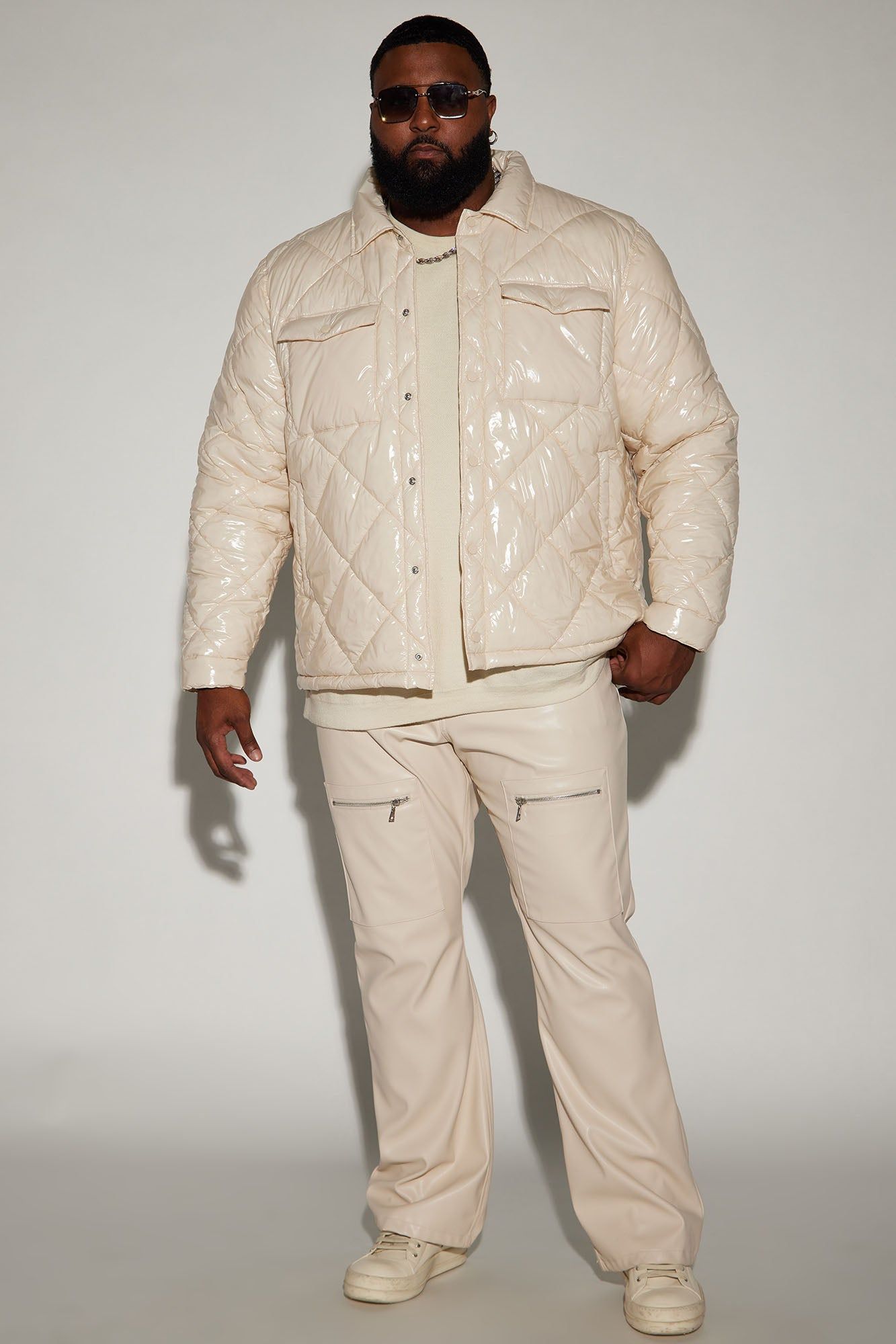 Your Diamond Quilted Puffer Jacket - Cream sold by Fashion Nova product image thumbnail 5