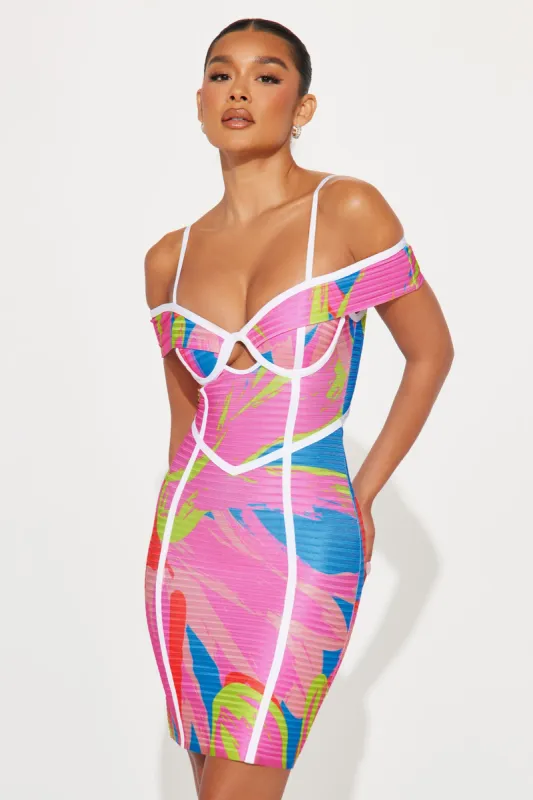 Mali Bandage Mini Dress - Multi Color sold by Fashion Nova