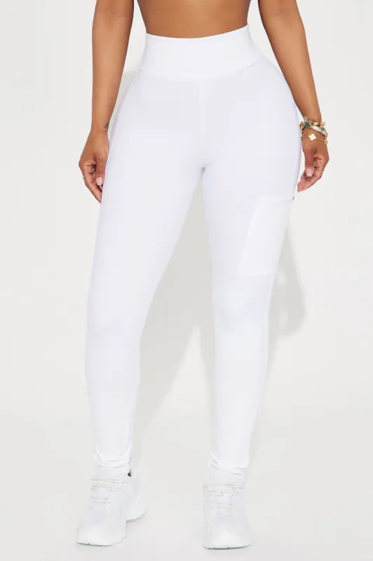 Pace Yourself Elevate Active Legging - White sold by Fashion Nova