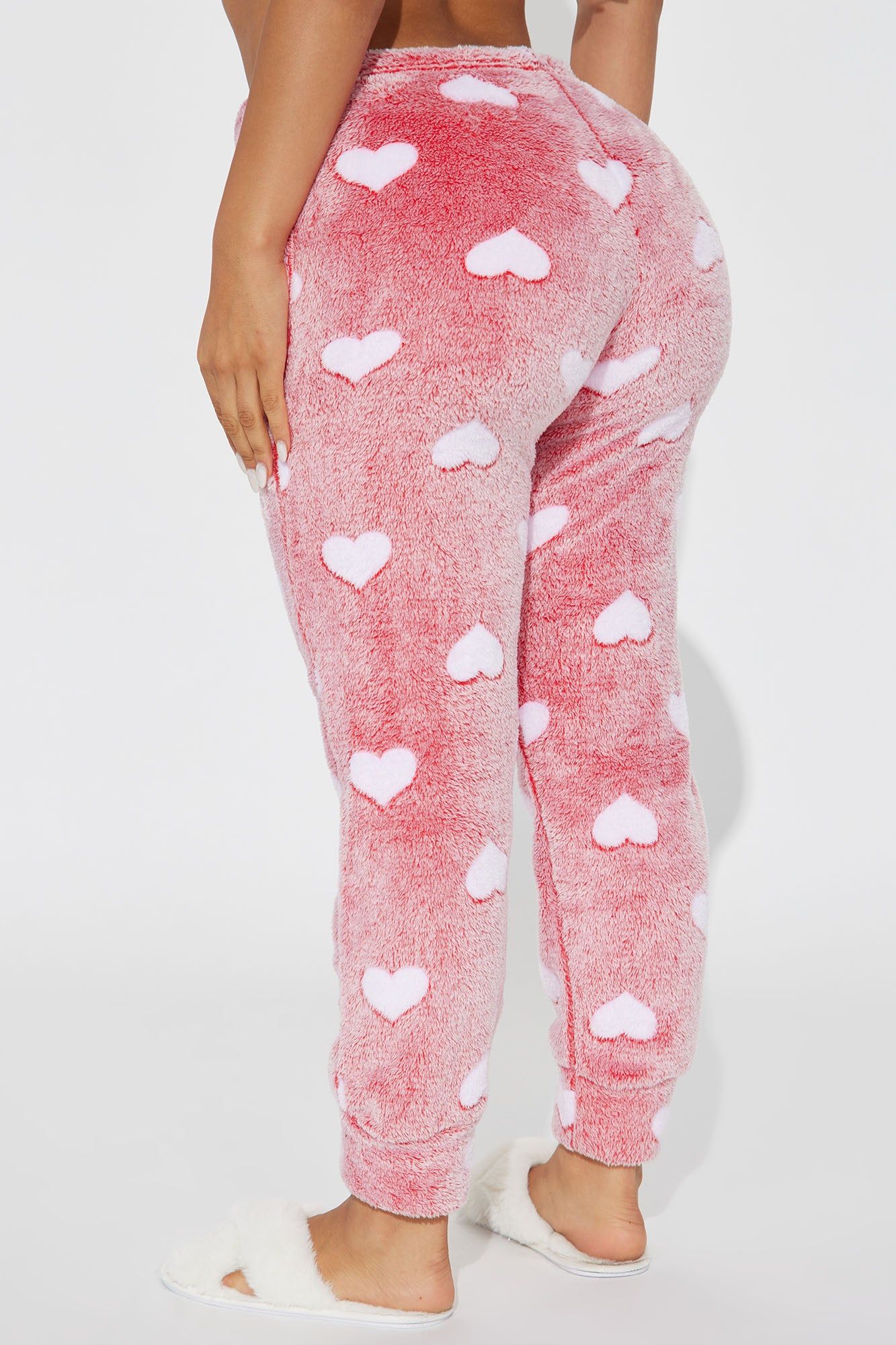 My Heart Is Yours Plush PJ Joggers - Red/White sold by Fashion Nova product image thumbnail 3