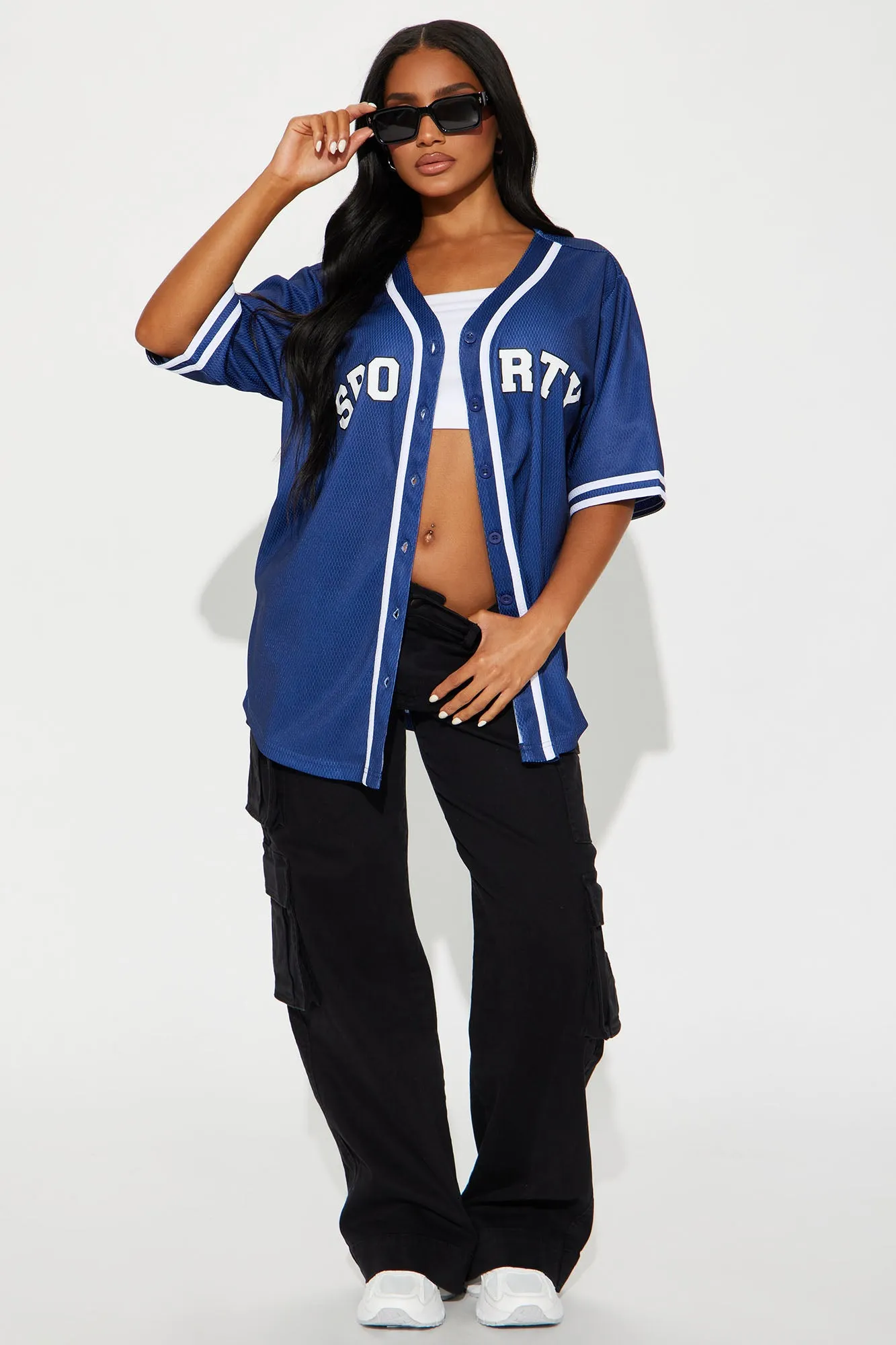 Next Level Jersey Tee - Navy sold by Fashion Nova product image thumbnail 2